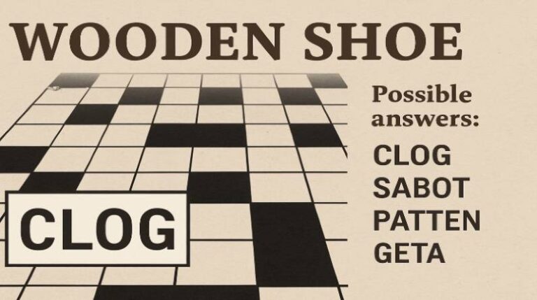 wooden shoe crossword