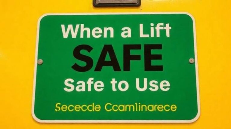 this sign shows when a lift is safe to use